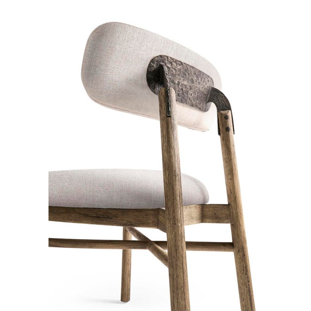 Not Yet Made - Made To Order Modern Rustic Upholstered Side Chair For Sale - Image 5 of 6