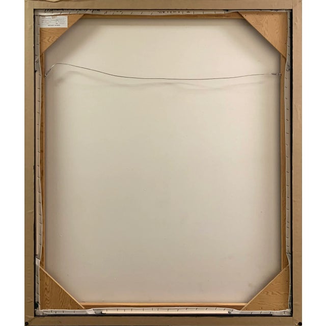 Turquoise 'Celestial Abstract' by Michael Bradley, 1986, Gump's, San Francisco Bay Area Abstraction, Sky, Clouds For Sale - Image 8 of 9