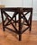 Vintage Chippendale Style Bamboo Wrapped Rattan Glass Top Accent Side Table, Dark Brown For Sale - Image 9 of 12