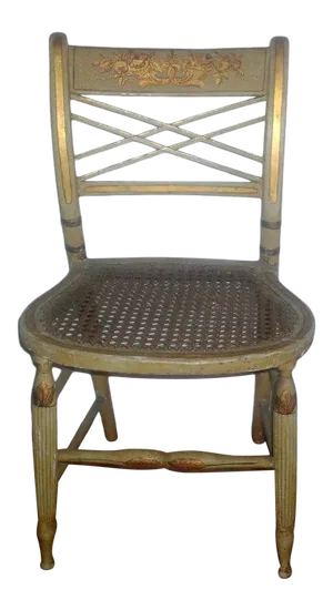 1810 American Classical Federal Paint Decorated Fancy Chair