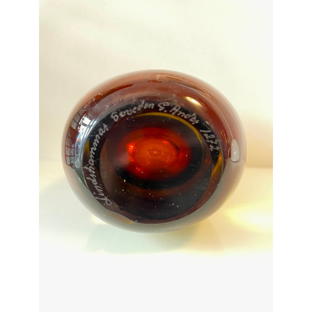 Glass Model 1272 Vase by Gunnar Ander for Lindshammar, 1970s For Sale - Image 7 of 8