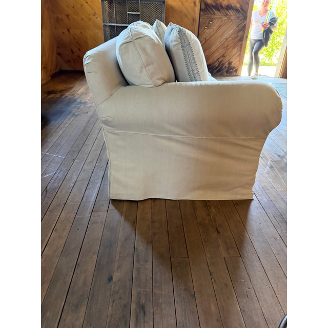 Shabby Chic O Henry House Custom Slip Cover Couch For Sale - Image 3 of 9