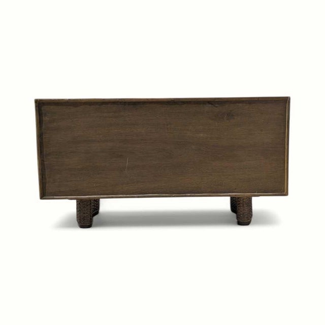 Vintage Rattan and Bamboo Door Sideboard Cabinet, Mid-Century For Sale - Image 18 of 18