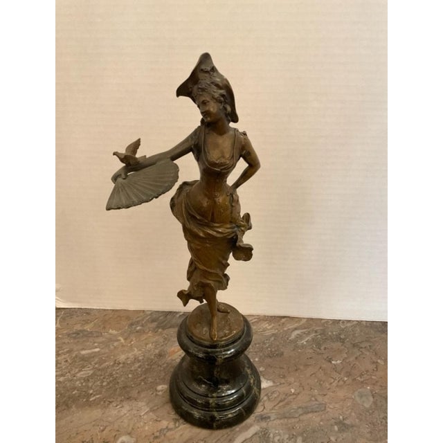 Early 20th Century Patinated Bronze Rococo Style Sculpture For Sale - Image 9 of 10