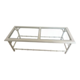 1970s Lane Alta Vista Faux Bamboo Coffee Table High Gloss Finish For Sale