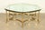 LaBarge Hollywood Regency Brass and Glass Hooved Feet Cocktail Table, Circa 1960s For Sale - Image 13 of 14