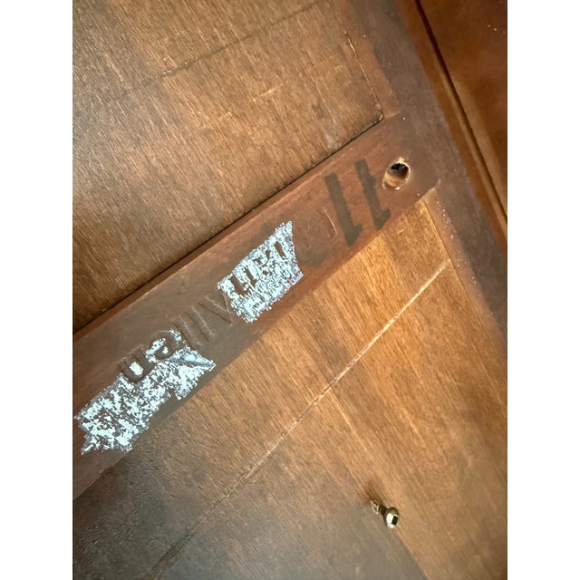 Vintage Ethan Allen Georgian Court Solid Cherry Tea Table For Sale - Image 9 of 11