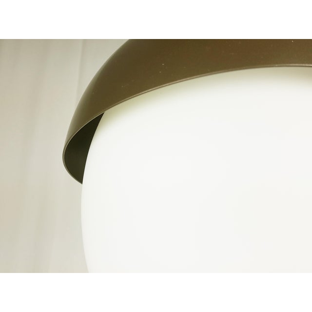 Metal Italian Copper and Glass Pendant Lamp in Brown Metal by Bruno Gatta for Stilnovo, 1960s For Sale - Image 7 of 13
