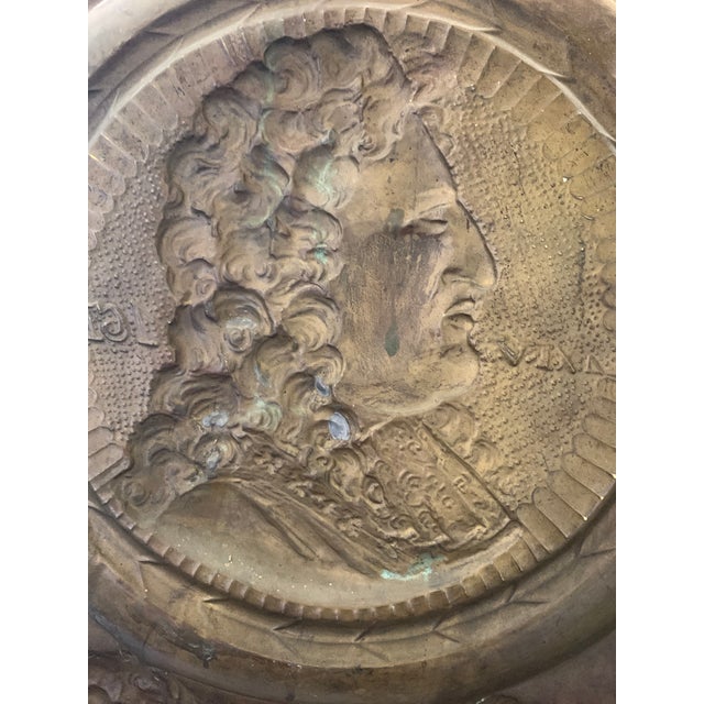 Brass Repousse Louis XIV Platter For Sale - Image 9 of 10