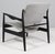 Black Lounge Chair in Fabric and Black Ash by Finn Juhl, France For Sale - Image 8 of 9