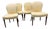 Elegant Set of 4 Vintage Yellow Upholstered Dining Chairs For Sale