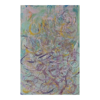 Mid Century Abstract Painting - Overlapping Circles For Sale