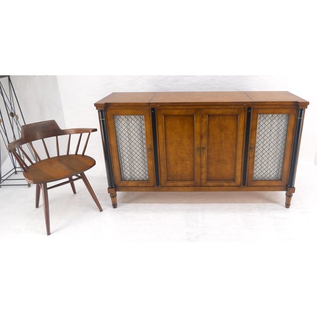 Flip Top Serving Tray Table 4 Doors Credenza Bar Server Sideboard MINT For Sale - Image 11 of 17