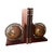 Traditional Vintage Italian Mid-Century Globe Book Ends Traditional Victorian Edwardian Old World Walnut For Sale - Image 3 of 11