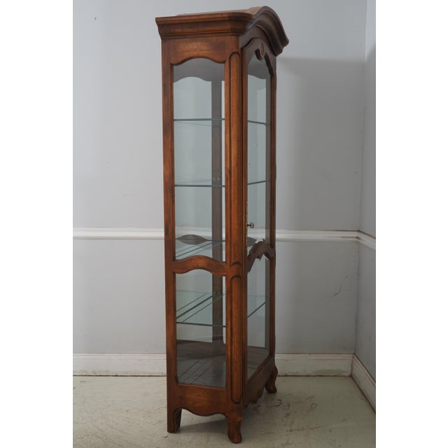 Age: Approx: 20 Years Old Details: Beveled Glass Door High Quality Construction Lighted Interior Mirrored Back Solid Maple...