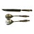 Vintage Parrot Knife, Spoon, & Fork Set- 3 Pieces For Sale