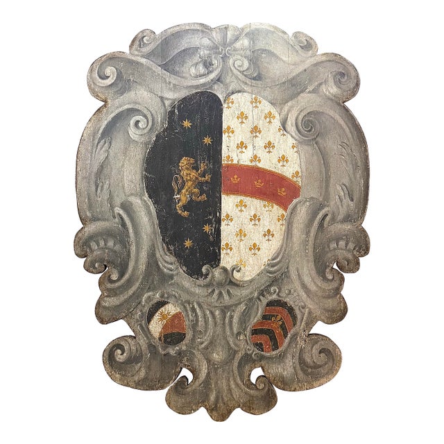 Monumental Italian Painted Shield For Sale