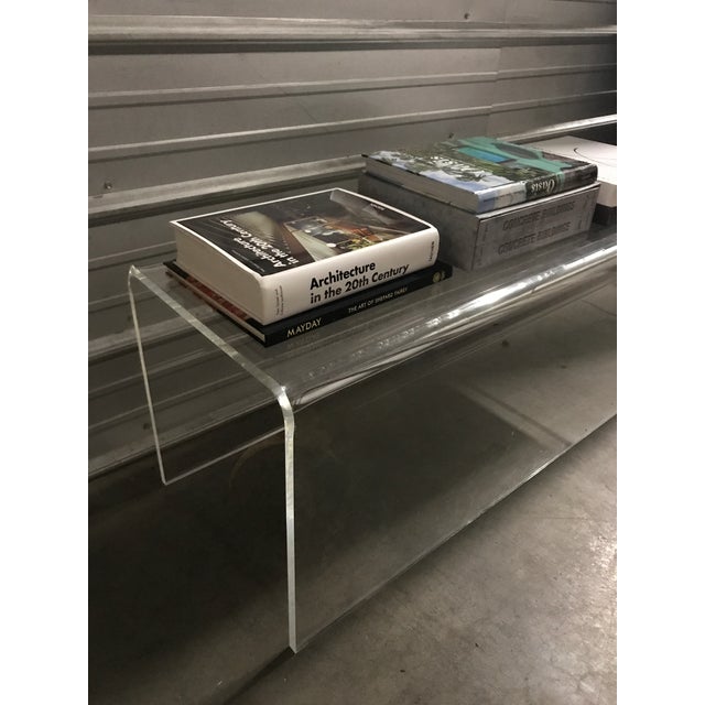 Cb2 Peekaboo Acrylic Bench Chairish