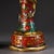 Pair Vintage Gilt Brass Cloisonné Dragon Phoenix Candlesticks, Lotus Top Candle Holders For Sale - Image 10 of 10