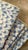 Late 20th Century French Blue & Cream Feather Print Cotton Napkins - Set of 8 For Sale - Image 4 of 4