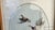 Picture in a frame, ducks in flight, diorama from the 1970s, dimensions: height 46.5 cm, width 31.6 cm, depth 2.8 cm.