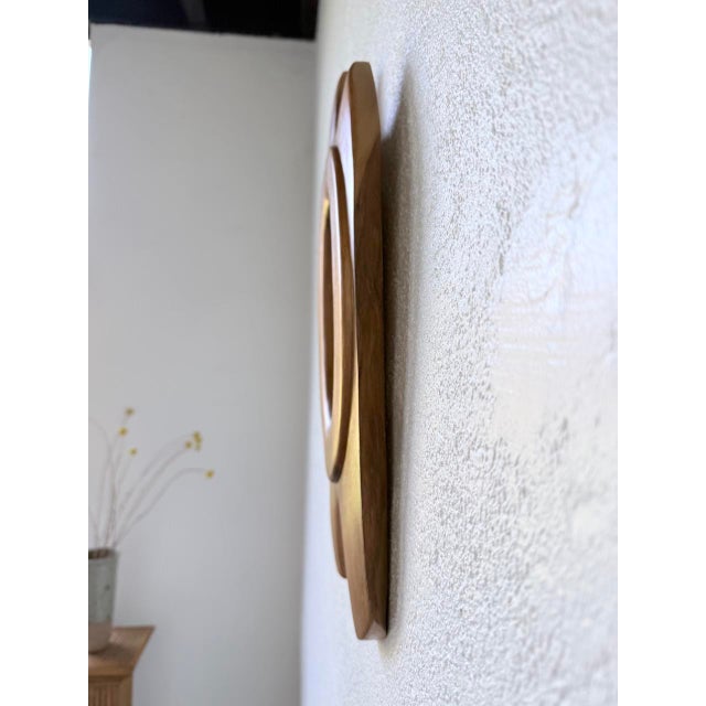 Organic Walnut Mirror, 1960s For Sale - Image 14 of 18