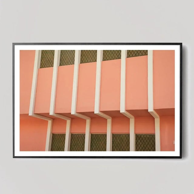 This photo captures a detail of the many unique architectural details and pastel colors that characterize the Art Deco...