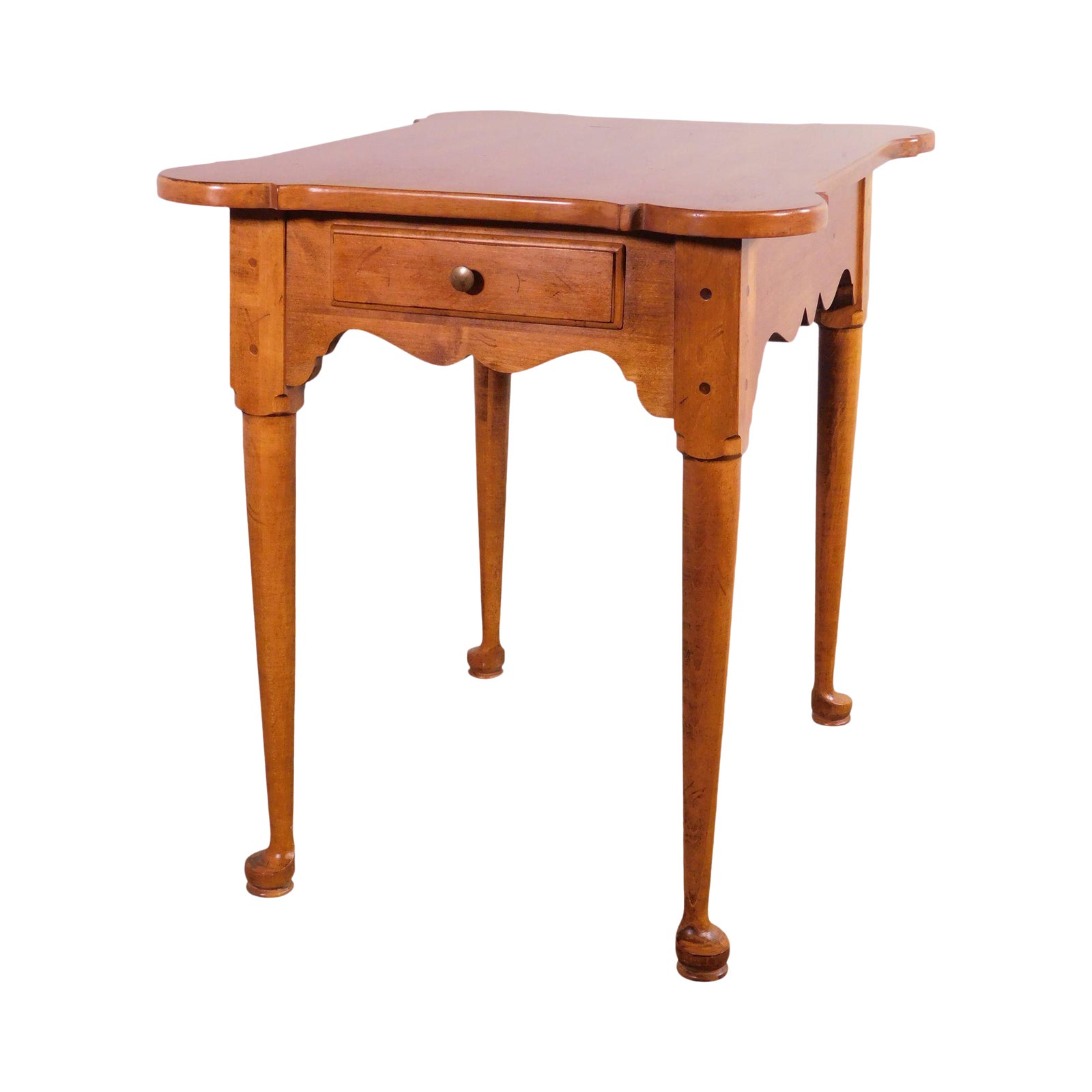 Ethan Allen Circa 1776 Collection Maple One Drawer Side Table | Chairish
