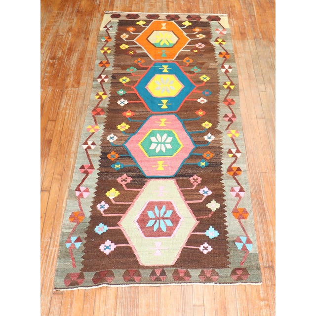 Late 20th Century Turkish Kilim Runner For Sale - Image 10 of 18
