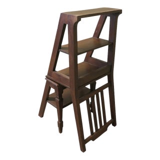 Edwardian Metamorphic Library Steps, 1900 For Sale