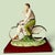 Mid-Century Modern Vintage Italian Art Sculpture Santini Man Woman Romantic Couple Bicycle… For Sale - Image 3 of 18