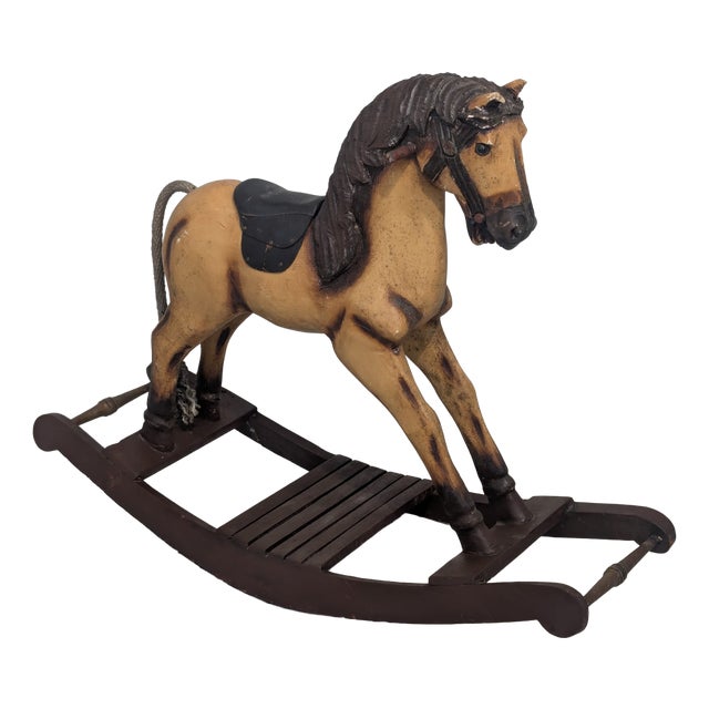 Antique Wooden Rocking Horse, 1920s For Sale