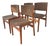 Set of 4 Vintage MCM Sculptural Teak Dining Chairs For Sale