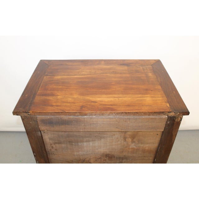 Wood French Empire Nightstand / Side Table Cabinet With Columns, 19th Century For Sale - Image 7 of 7