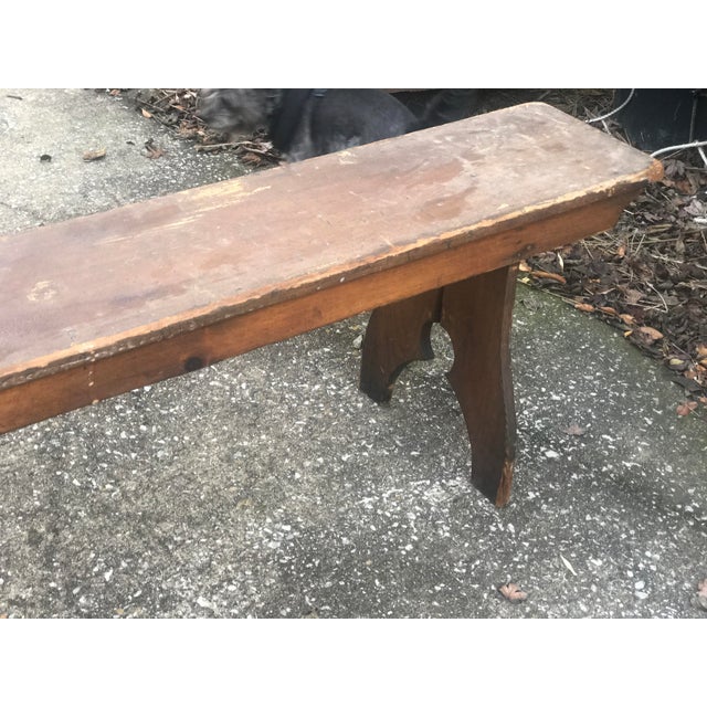 11' Long Primitive 1800's Rustic Church Bench Chairish