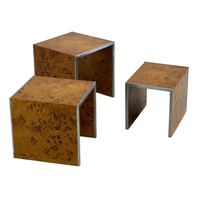 Mid-Century Modern Root Wood Side Tables by Tommaso Barbi, 1970s, Set of 3 For Sale