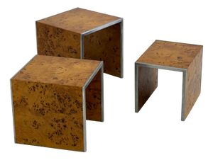 Mid-Century Modern Root Wood Side Tables by Tommaso Barbi, 1970s, Set of 3