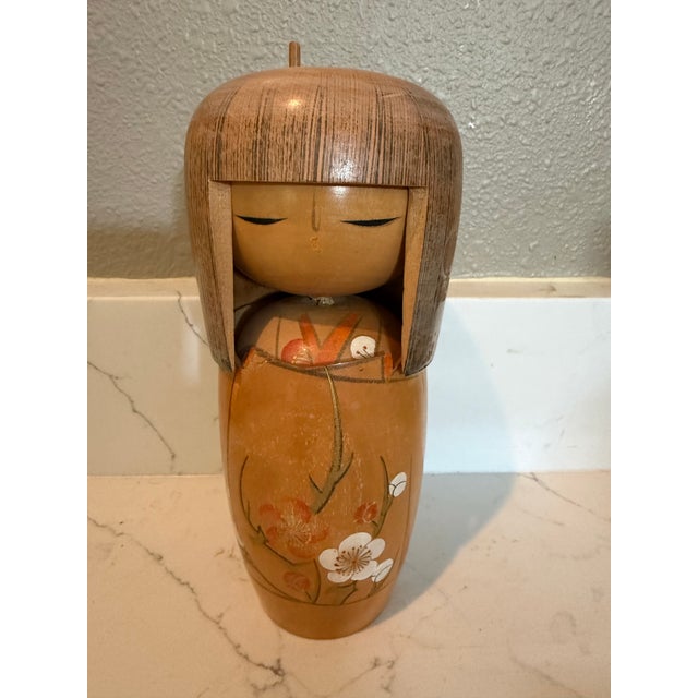 Vintage Kojo Tanaka Japanese Wooden Kokeshi Doll For Sale - Image 11 of 11