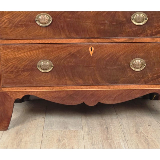 George III Mahogany Chest of Drawers, England Circa 1800 For Sale - Image 9 of 12