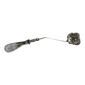 Vintage Plate Punch Ladle With Crystal Handle