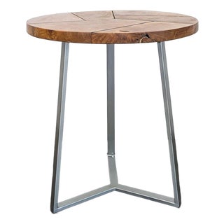 New Pacific Direct Leon Reclaimed Teak Wood End Table For Sale