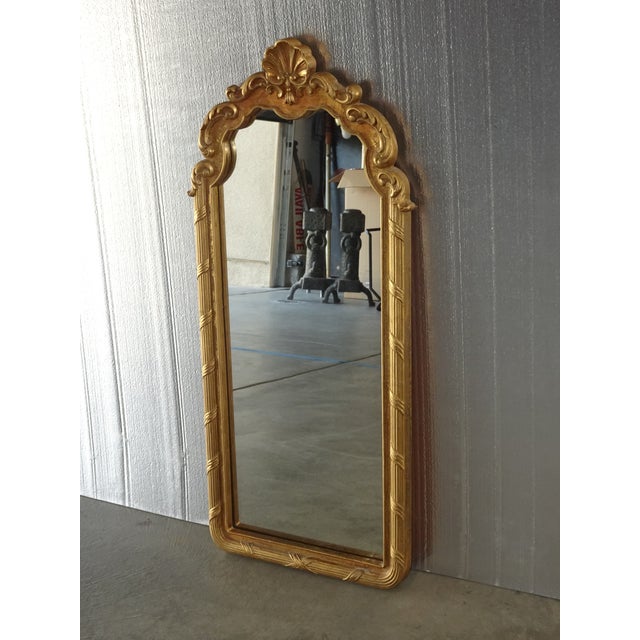 French Provincial Vintage French Provincial Gold Syroco Style Wall Mantle Mirror For Sale - Image 3 of 16