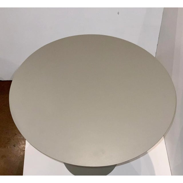 Stylish Baker / McGuire Modern Gray Indoor/Outdoor Side Table, showroom floor sample