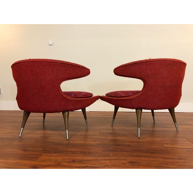 Authentic Horn Chairs by Karpen Furniture With Original Fabric and