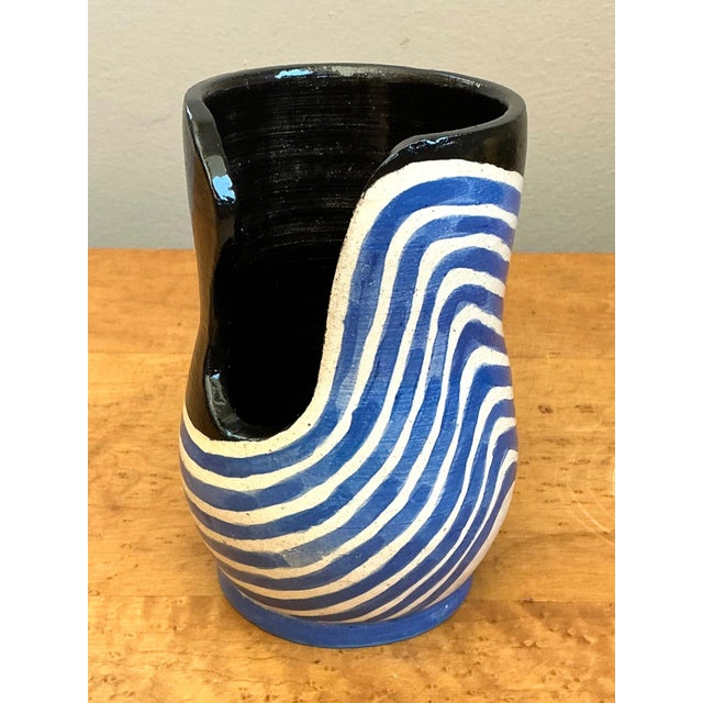 Vintage Abstract Studio Pottery Vase For Sale - Image 13 of 13