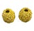 Ceramic Pair of Vintage Italian Majolica Ceramic Floral Ball Vases For Sale - Image 7 of 12