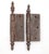 Pair of 2.5 X 3 In. Antique Cast Iron Victorian Door Hinges For Sale - Image 4 of 4