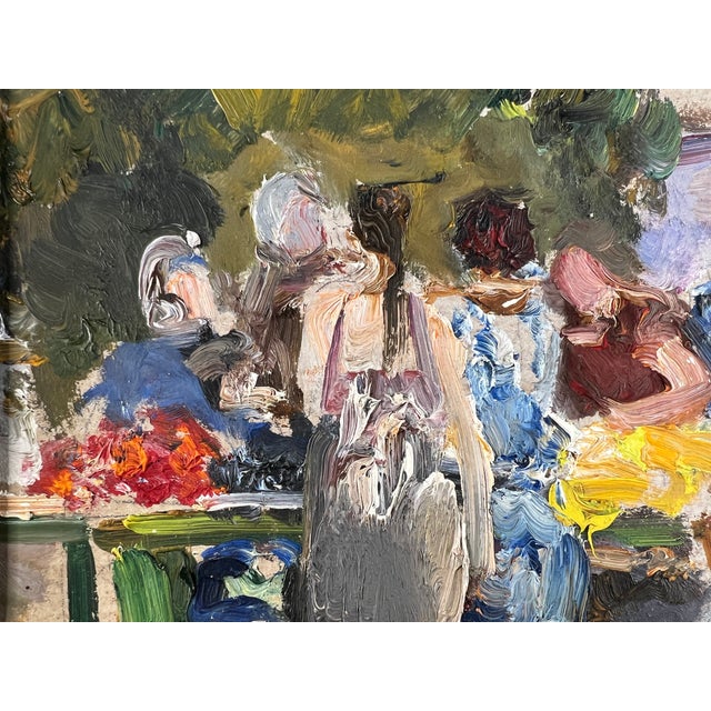 Iakov Besperstov, Market Scene in Murom, 1981, Oil on Hardboard, Framed For Sale - Image 6 of 11