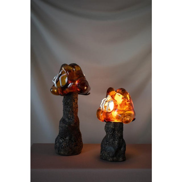 Tall Version Somehow Honey Dreams of Fire Table Lamp by Vincent Decat For Sale - Image 4 of 6