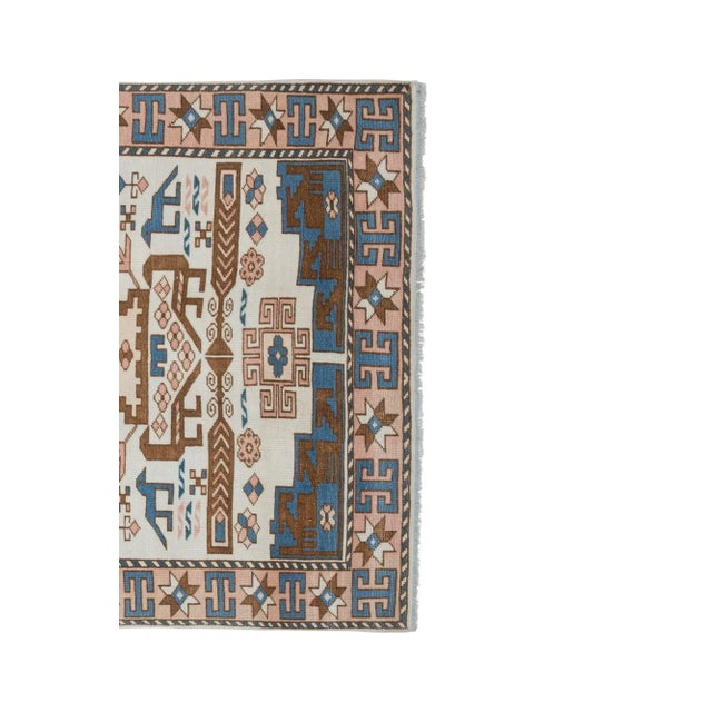 Vintage Turkish Geometric and Animal Design Rug 3'5" X 6' For Sale - Image 4 of 13